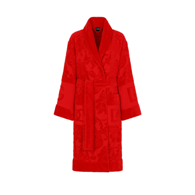 Dolce & Gabbana terry cotton jacquard bath robe
