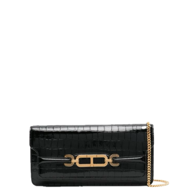 Tom Ford Crocodile-embossed leather shoulder bag