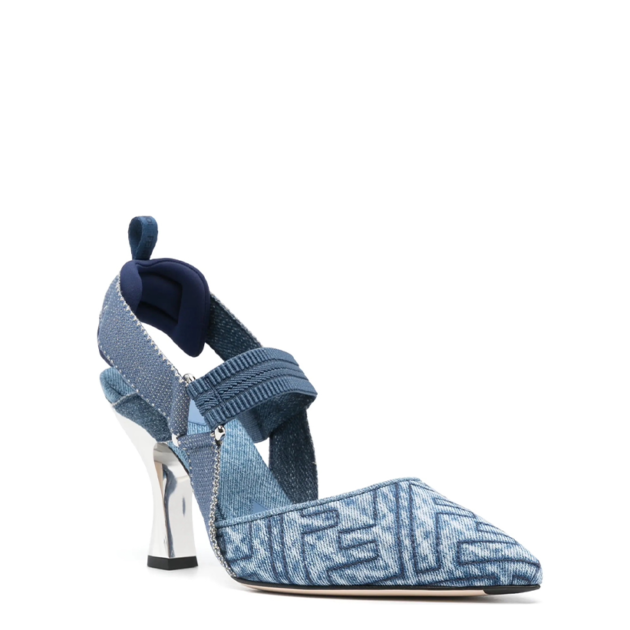 FENDI Colibrì 85mm Denim Sandals
