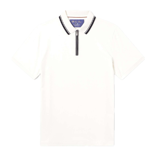 Loro Piana Regatta Stretch-cotton piqué zip-Up polo shirt