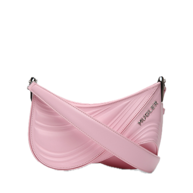 Mugler Small embossed spiral curve 01 shoulder bag