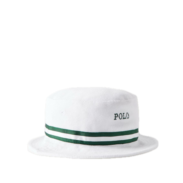 Polo Ralph Lauren Plus Wimbledon Webbing-Trimmed Logo-Appliquéd Cotton-Blend Terry Bucket Hat