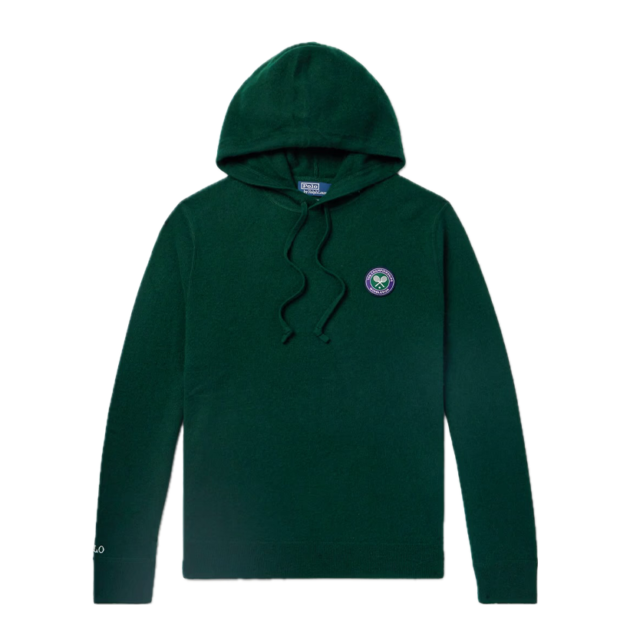 Polo Ralph Lauren Wimbledon Logo-Appliquéd Cashmere Hoodie