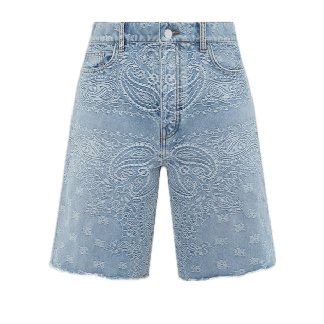 Amiri Bandana Jacquard Skater Short Perfect Indigo