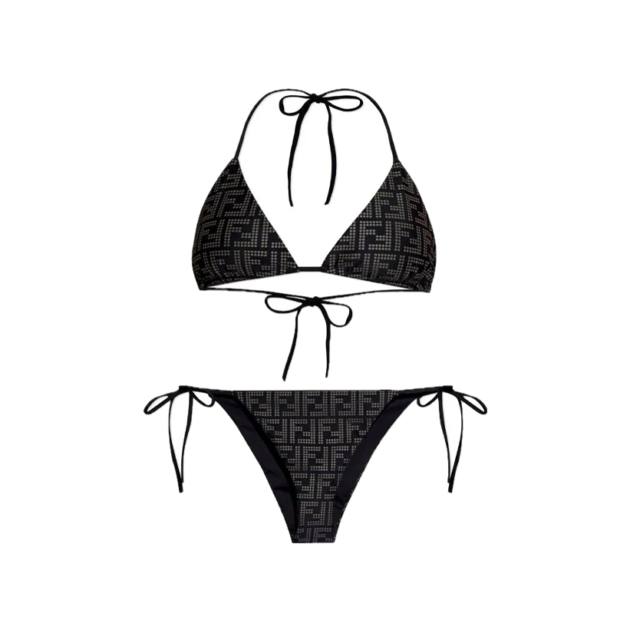 Fendi Logo-print triangle bikini
