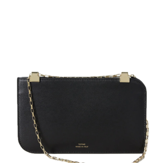 Toteme Logo-print leather clutch bag