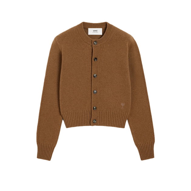 Brown Cashmere Ami De Coeur Cardigan