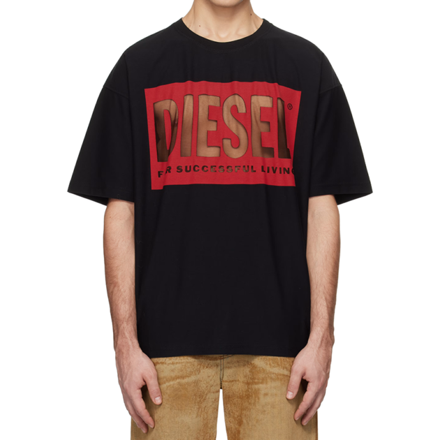 Diesel Black/Off-White T-Boxt-S4 T-shirt