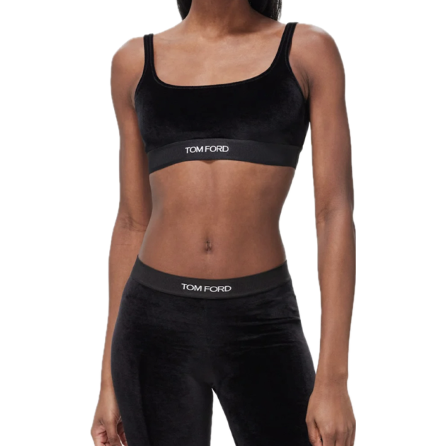 Tom Ford Logo-hem jersey bralette