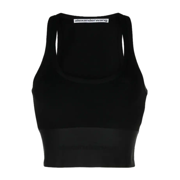 Alexander Wang Logo-waistband cropped tank top