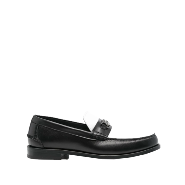 Versace Medusa-plaque colourblock loafers