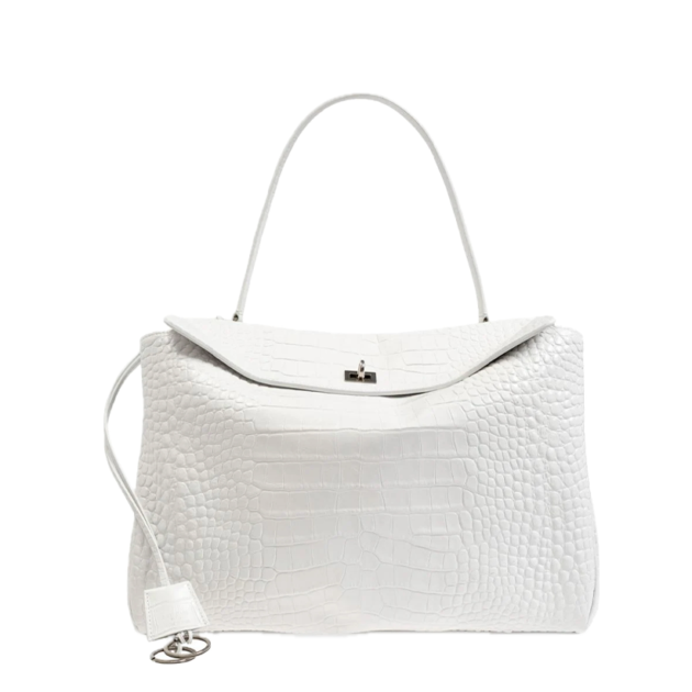 Balenciaga large Rodeo croc-embossed tote bag