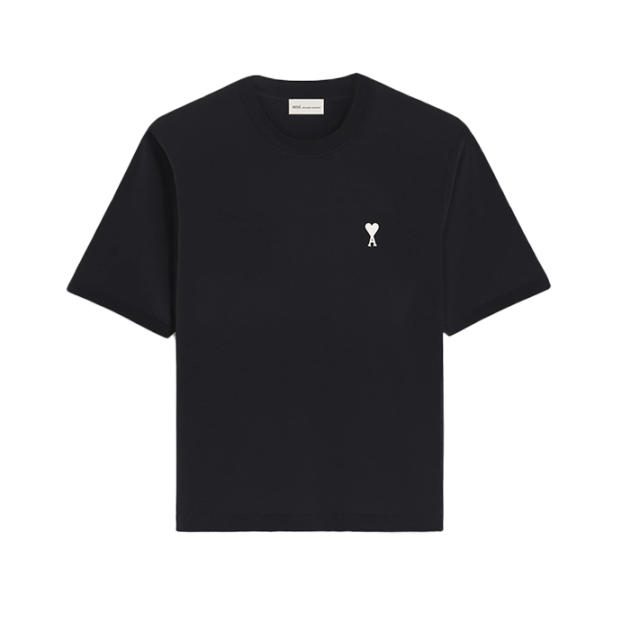 Black T-shirt Ami De Coeur And "Place Des Victoires" Print On The Back