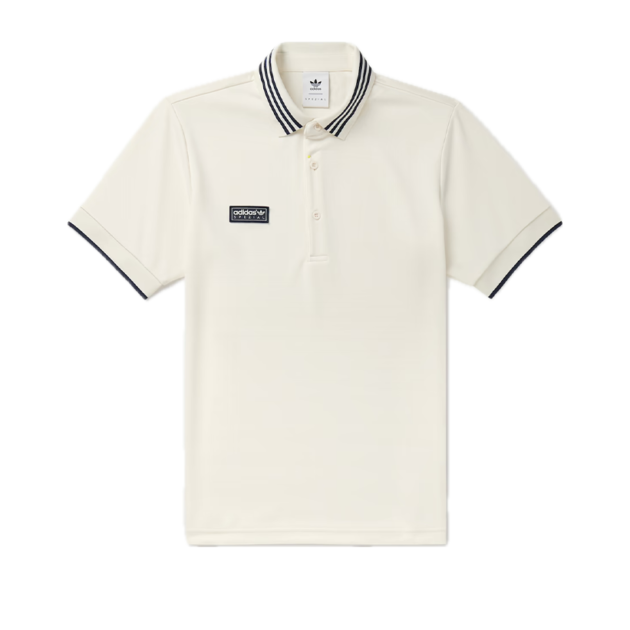 Adidas Originals Striped logo-Appliquéd Jersey Polo shirt