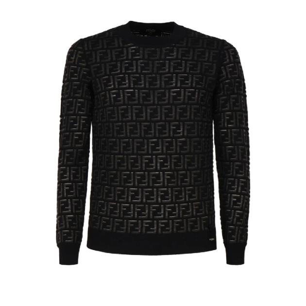 Fendi Allover FF Jacquard Crewneck Jumper