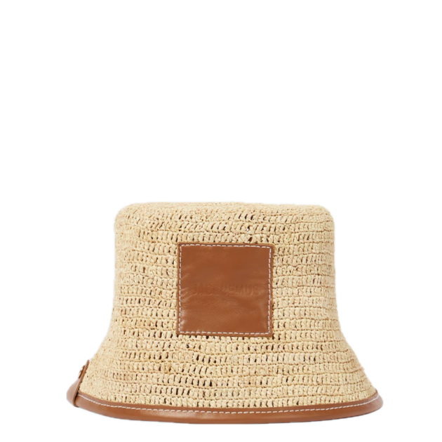 Jacquemus Le Bob Soli raffia bucket hat