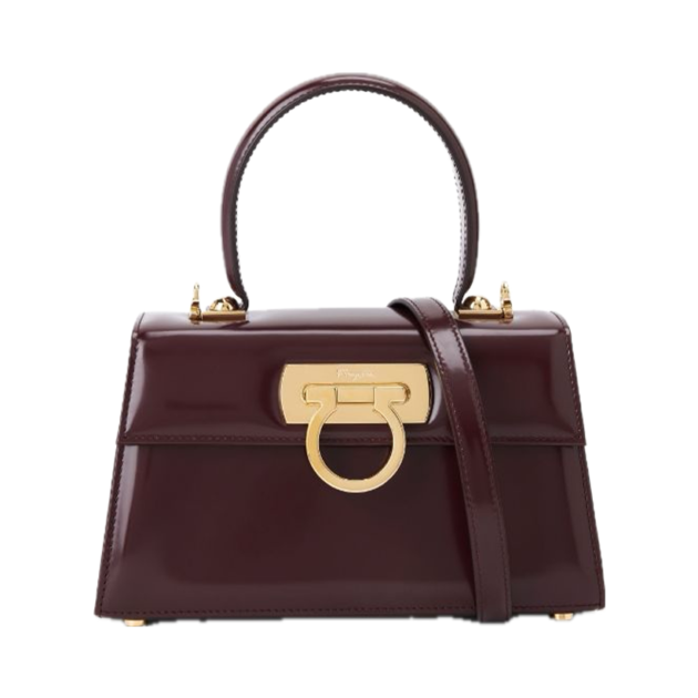 Ferragamo Gancini leather tote bag