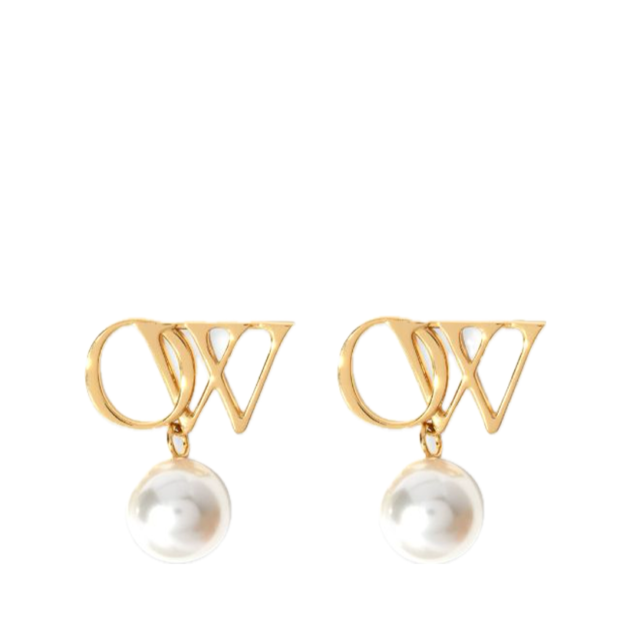 Off-White OW faux-pearl drop earrings