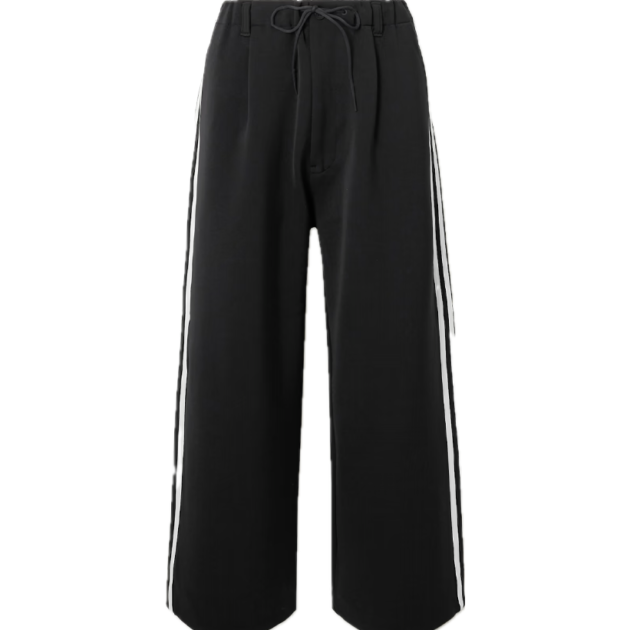 Adidas Originals +Y-3 striped stretch-ponte pants